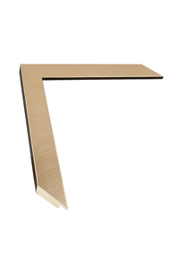 Scratched, shiny gold, black lining