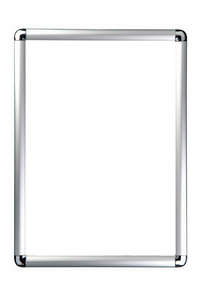 Snap Frame Silver with Rounded Corners 25mm